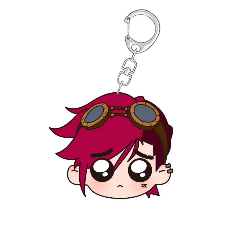 Arcane：League of Legends Anime Women Keychain Men Jinx Keyring Bags Key Chain Acrylic Key Chain Kids Friends Gift Toys Cosplay