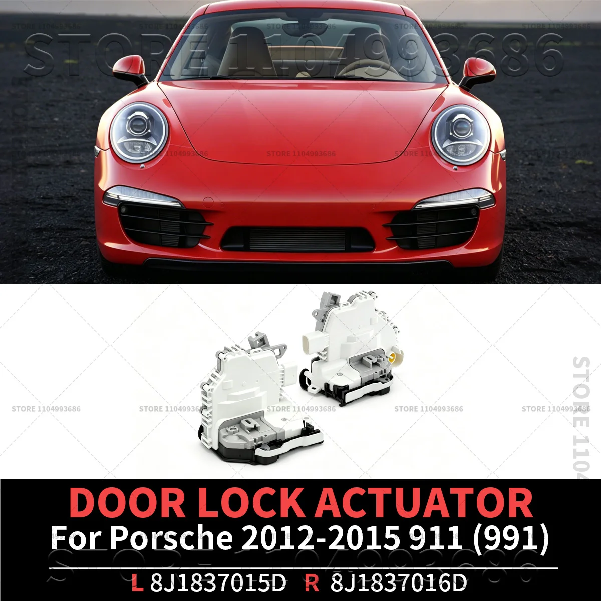 

For Porsche 2012-2015 911 (991) Door Lock Actuator OEM 8J1837015D 8J1837016D 8J1837015F 8J1837016F 9A783721506 9A783721606