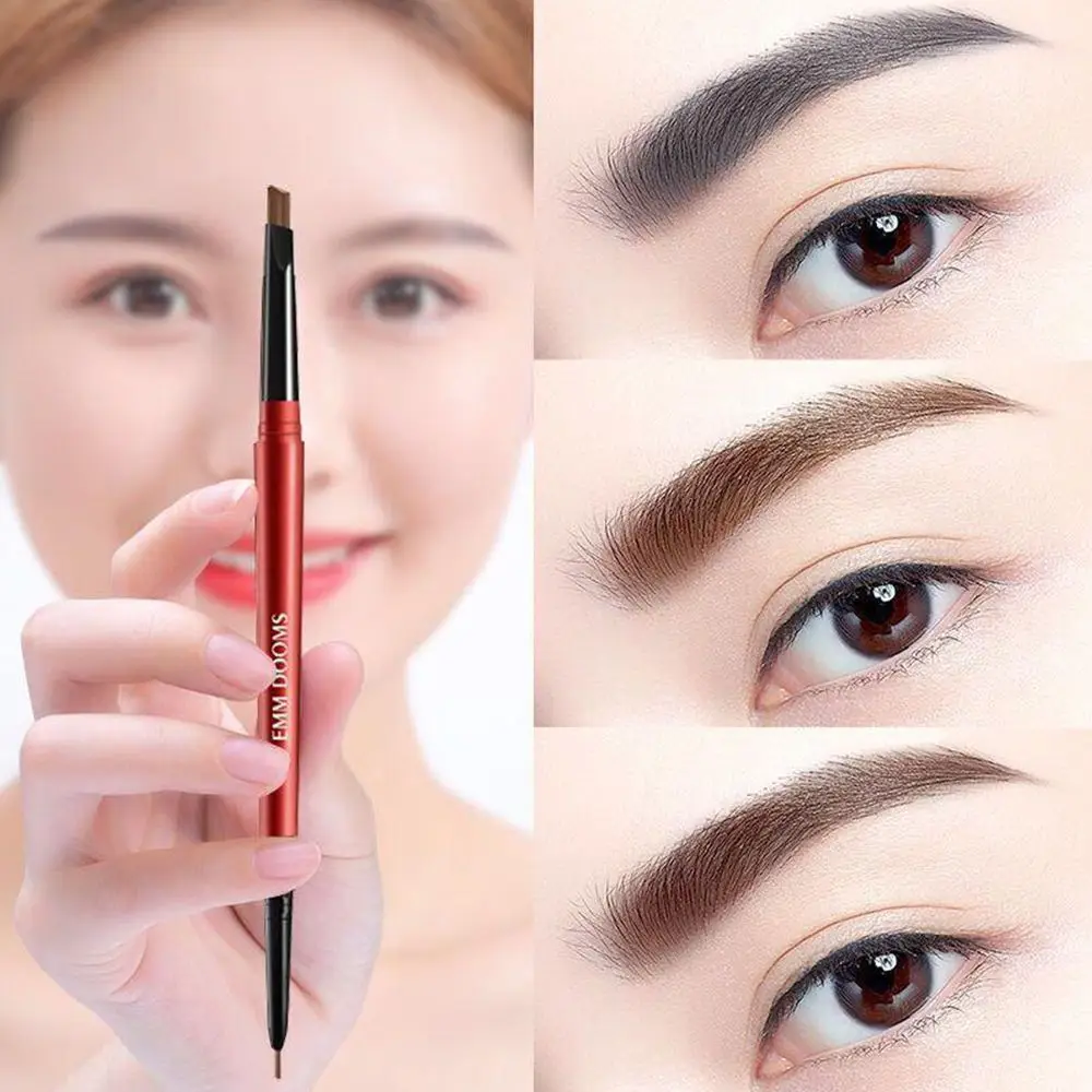 

No Blooming Waterproof Double Head Makeup Tool Tattoo Pen Eyebrow Pencil Cosmetic