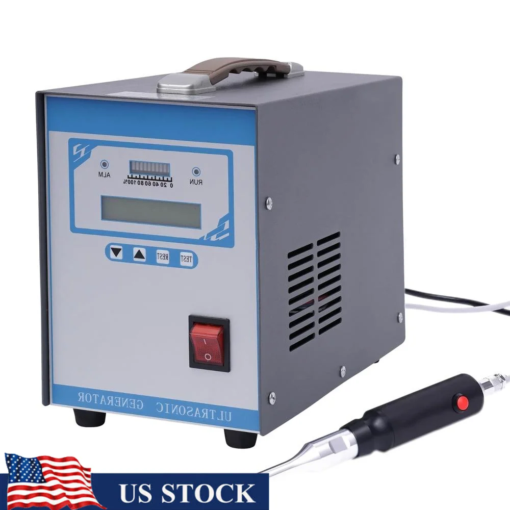 28 كيلو هرتز يده ماكينة لحام البلاستك بالموجات فوق الصوتية المحمولة ABS/PP/PE 700 واط السلس التثبيت الجمعية بقعة لحام ختم المسمار