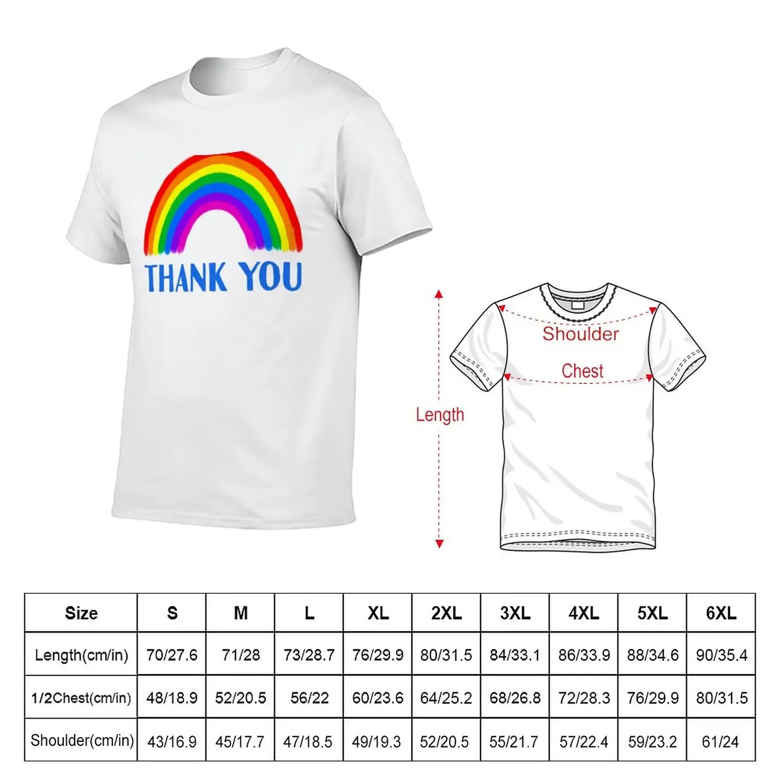 Thank You Rainbow Support | NHS and Keyworkers T-Shirt graphics aesthetic clothes summer tops mens champion t shirts