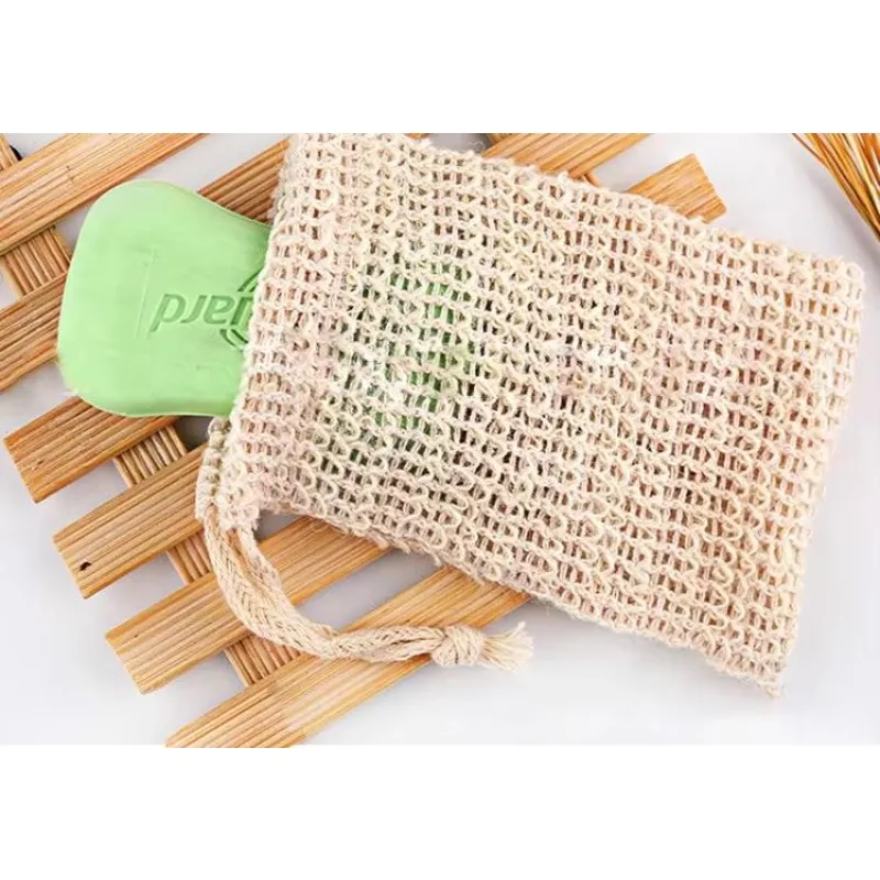 Soap Blister Mesh Double-layer Soap Net Foaming Net Easy Bubble Mesh Bag Soap Sack Saver Pouch Drawstring Holder