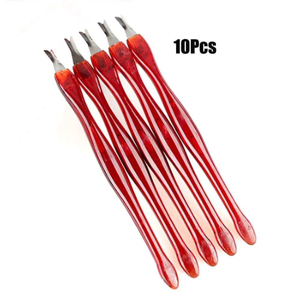 Stainless Steel Cuticle Nipper Manicure Nail Art Dead Skin Fork Cuticle Remover Nail Cuticle Pusher Nail Polish Removal
