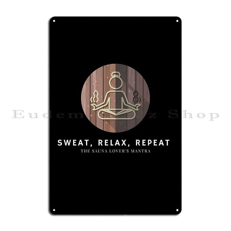 Sauna Lover Sauna Master Metal Signs Party Garage Club Garage Printed Wall Mural Tin Sign Poster
