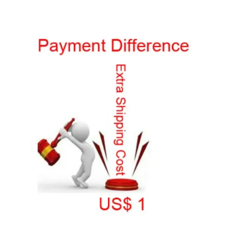 1 USD voor betalingsverschil, verzendkostenverschil en prijsverschil