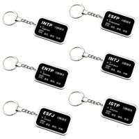 New Style Mbti Keychain For Men Women Acrylic 16 Type Personality Backpack Bag Pendant Car Key Ring Jewelry Gift Isfp Intp