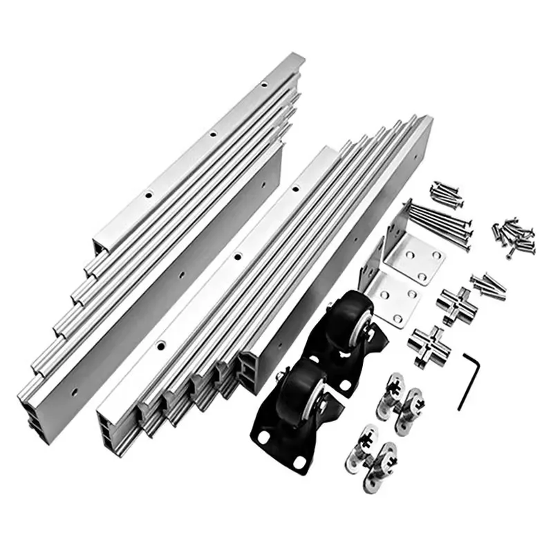 Hidden pull-out folding dining table Multifunctional telescopic cabinet dining table track