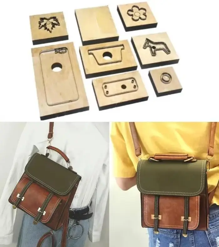 Women Shoulder Bag Backpack Leather Cutting Die Wooden Craft Mold