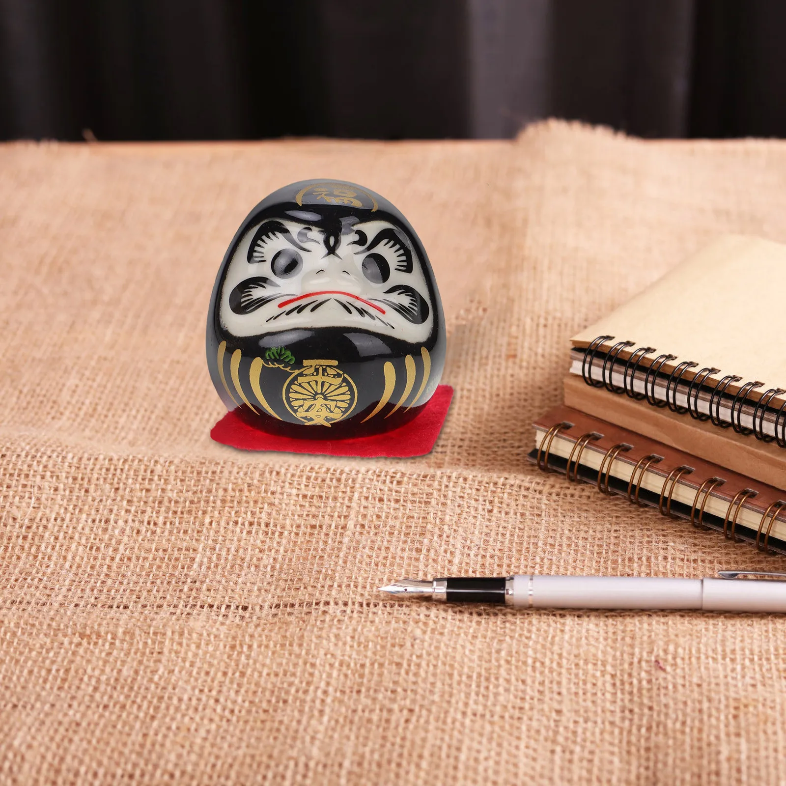 Japanese Ceramic Statue Lucky Ornament for Sushi Restaurant Car Interior Home Entryway Decor Statue
