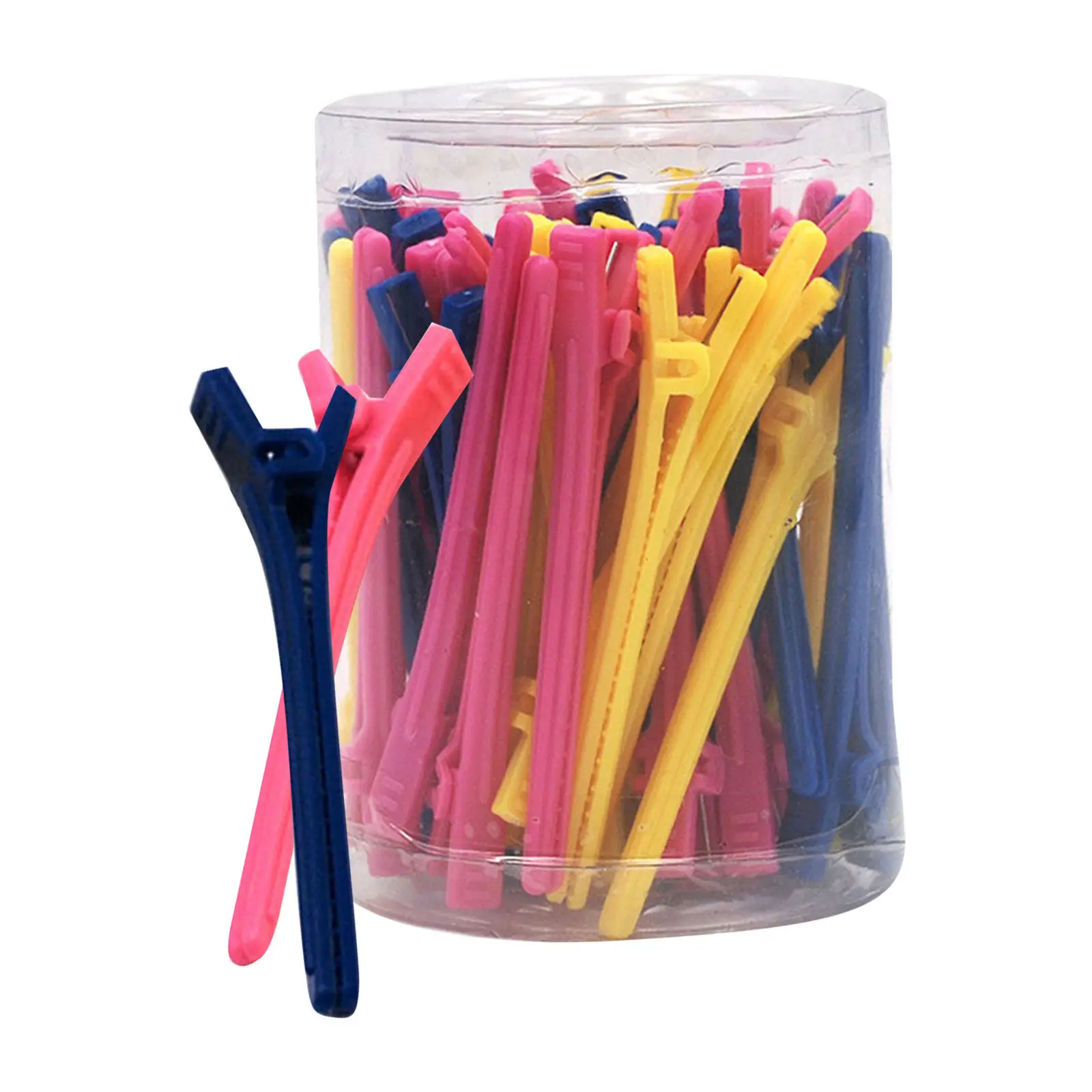 50Pcs Large Duckbill Hairdressing Clips Plastic Alligator Hair Clips for Salon Styling Sectioning Perm DIY Makeup Face Washing