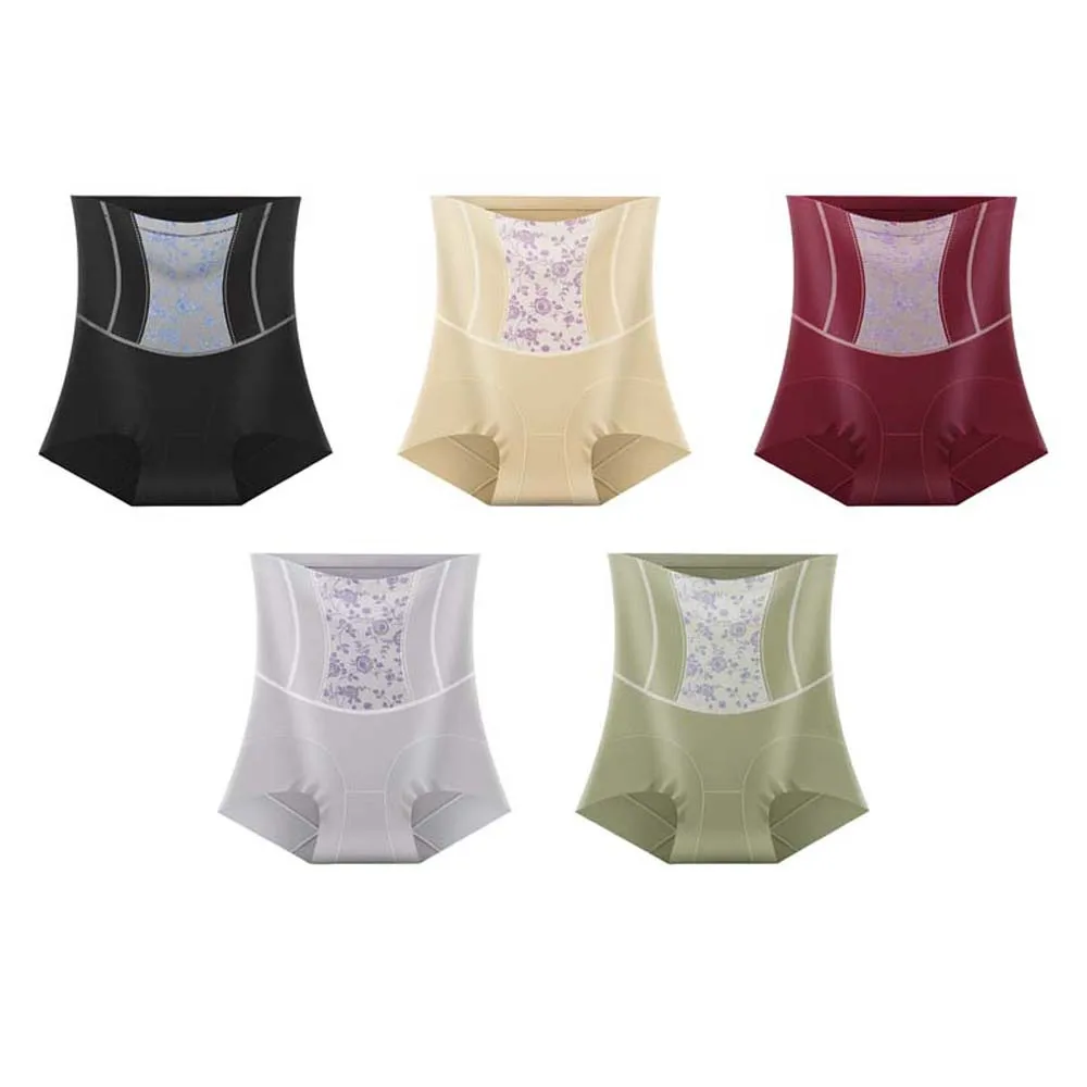 ارتفاع الخصر بعد الولادة محدد شكل الجسم زهرة الورد ملابس داخلية التخسيس للتنحيف البطن تحكم الملابس الداخلية سلس الأزهار ملخصات النساء #6