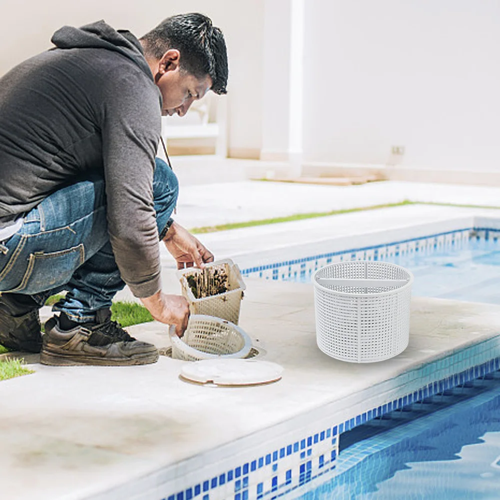 ハンドル付きスキマーバスケット 地上プール清掃用 スキマーフィルターバスケット Hayward SPX1082 プールスキマーバスケット用