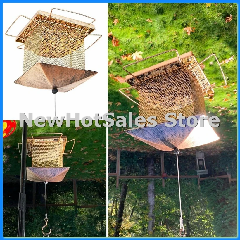 

Bird Feeders for Outdoors Hanging - Large Capacity Heavy Duty Metal Squirrel Proof Wild Bird Feeders for Cardinal-ABLL