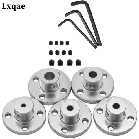 2/3/3.17/4/5/6/6.35/7/8/10/12/14/16mm Aluminum Alloy Rigid Flange Coupling Coupler Motor Guide Shaft Coupler Motor Connector