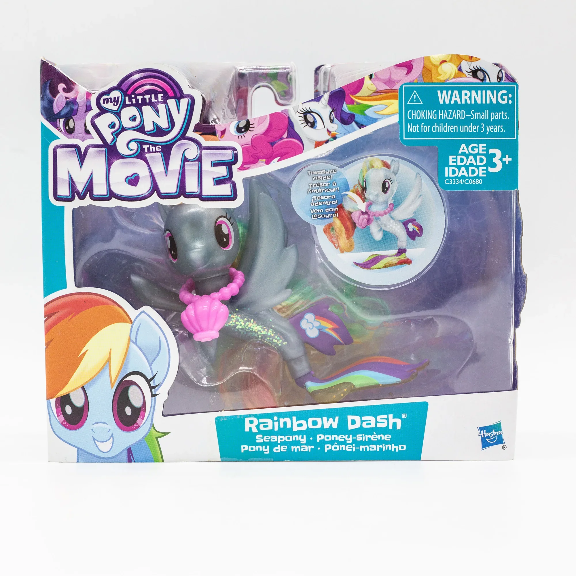 Hasbro My Little Pony The Movie Rainbow Dash Fluttershy Seapony Doll Gifts Toy Model Anime Figures Collect Ornaments