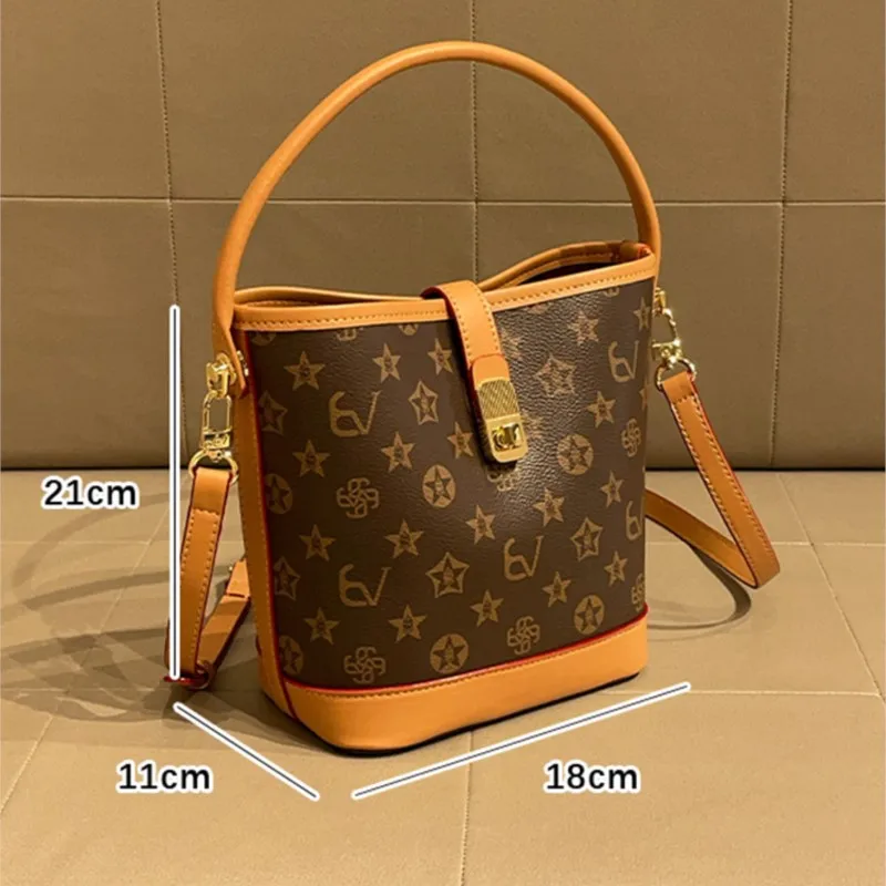 Light luxury brand women\'s bag bucket bag 2024 new high-end feeling autumn and winter fashion designer handbag crossbody bag