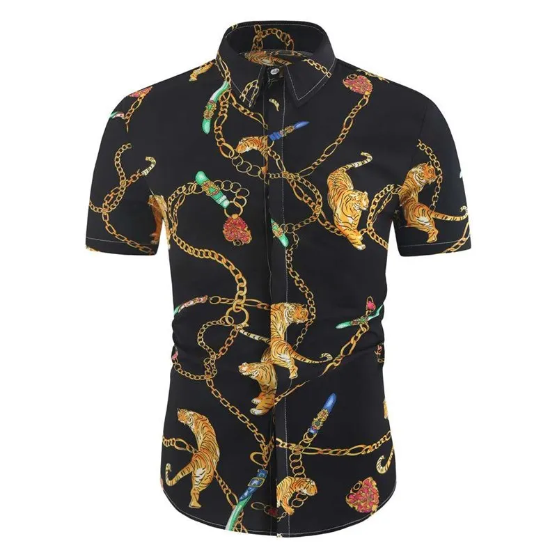 

Новая летняя мужская молодежная мужская одежда ort Sve irt с тонким воротником с цветочным принтом Other Sle Other Pattern for Other Ocns