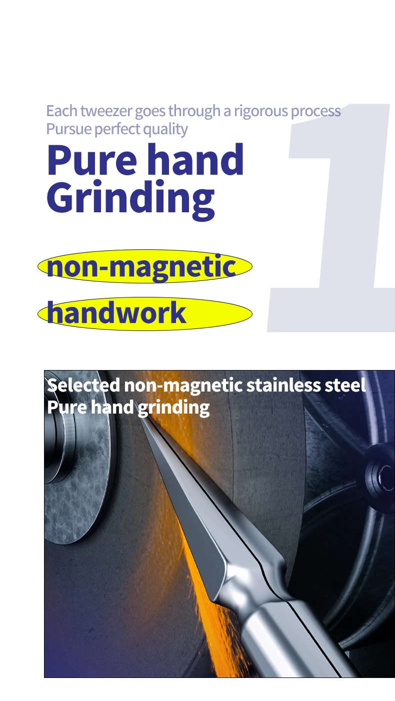 MECHANIC KA-14 High Hardness Anti-Magnetic 0.01mm special tip Tweezers For Phone Repair Fly Wire BGA Clamping precise Tools