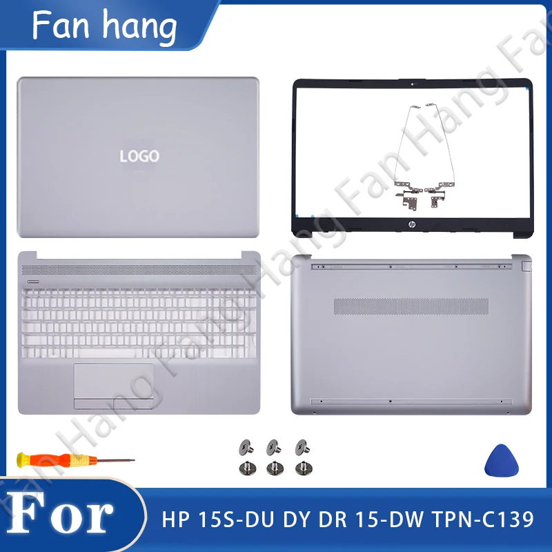 New Laptop Case For HP 15-DW 15S-DU DY DR 250 255 G8 TPN-C139 LCD Back Rear Lid Front Bezel Palmrest Bottom Cover Replacement