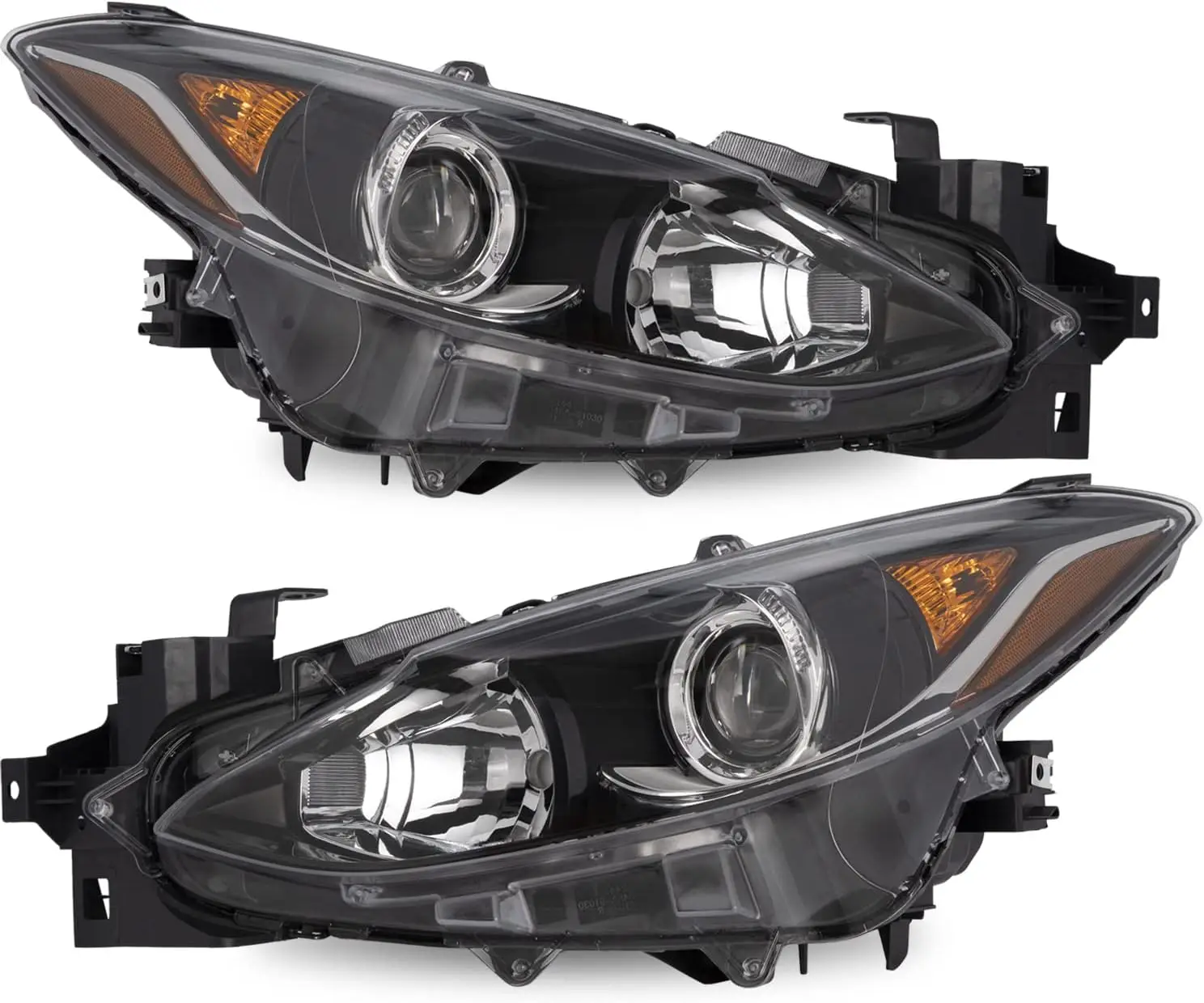 

Projector Headlight Assembly Compatible with 2014-2016 Mazda 3 OE Style Headlamp Replacement Passenger and Driver Side