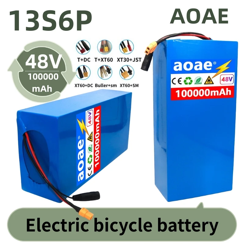 

New100% Original 48V 13s6p 100ah Lithium Battery Pack 250W-2000W Citycoco Motorized Scooter Batteries Built in 50A BMS