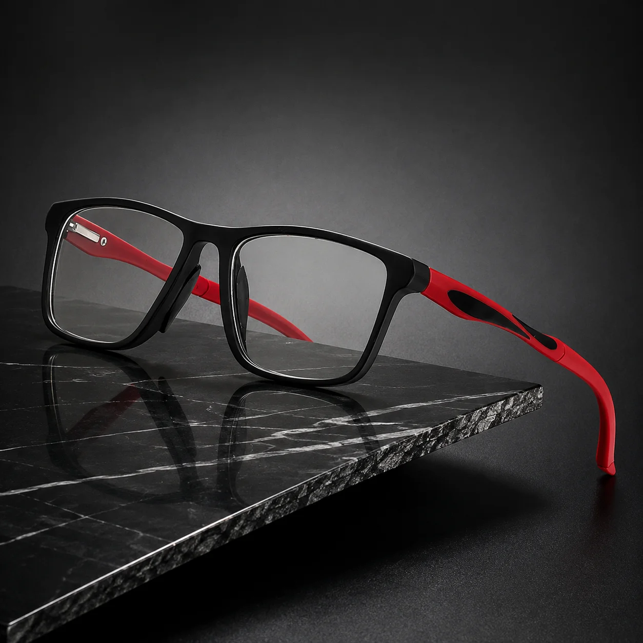 1 Stück, quadratische Brillenfassung, modische Brille ohne Sehstärke, leicht, mit Blaulichtfilter, für Herren, geeignet für den täglichen Gebrauch, für die Arbeit und als Teil eines Streetwear-Looks.