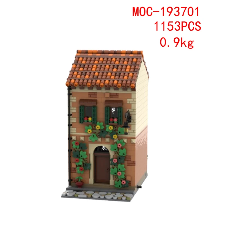 Spot MOC- 193581 193701   Kleine Partikel zusammengebaute Bausteine Urban Architecture Series Haus Modell Puzzle Spielzeug Ornament