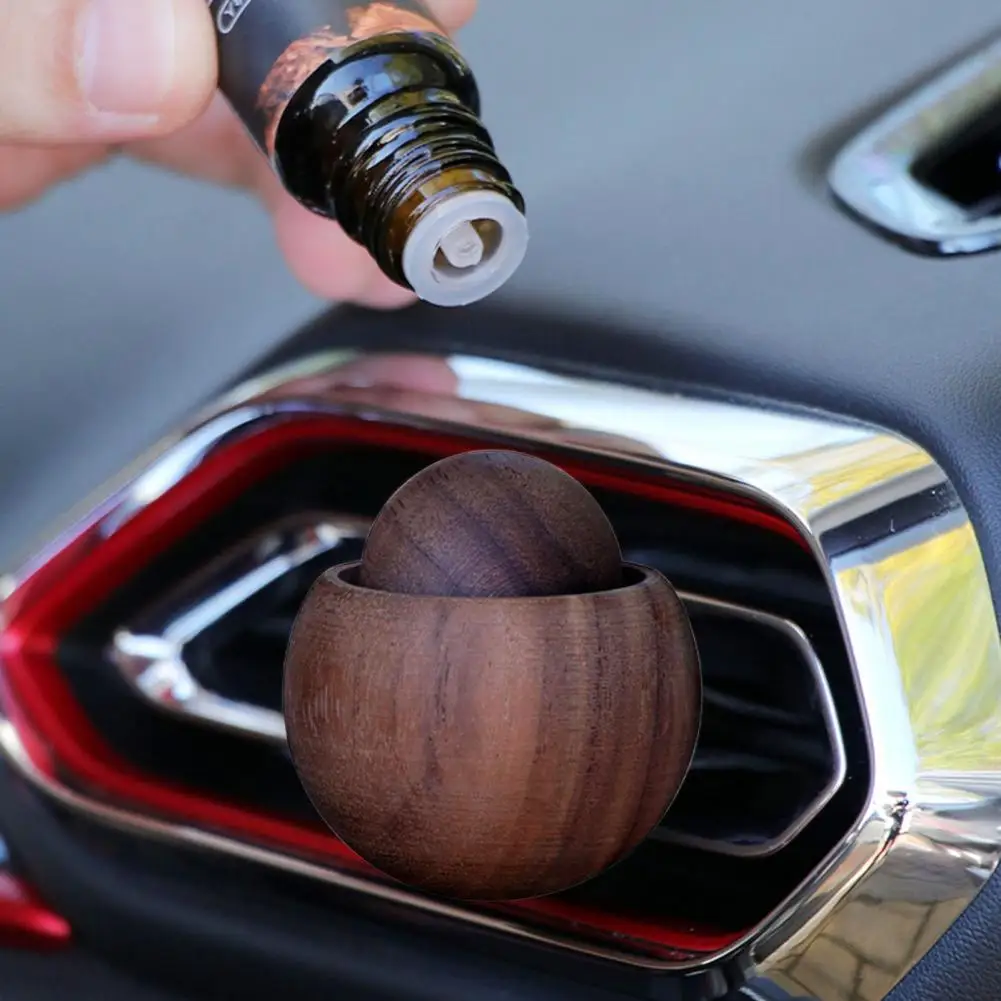 Car & Home Essential Oil Diffuser - Made Of Wood Mini Cute Natural Fragrance Diffuser Suitable For Bedroom Living Room Bathroom