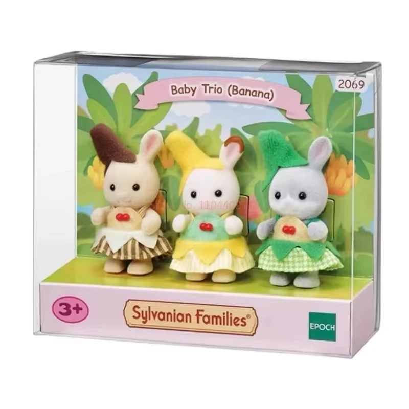 Ensemble de costumes banane des familles sylvaniennes, Mini figurine d'action, poupées de maison de jeu mignonnes, scénario Parent-enfant, cadeaux d'anniversaire pour enfants, nouvelle collection