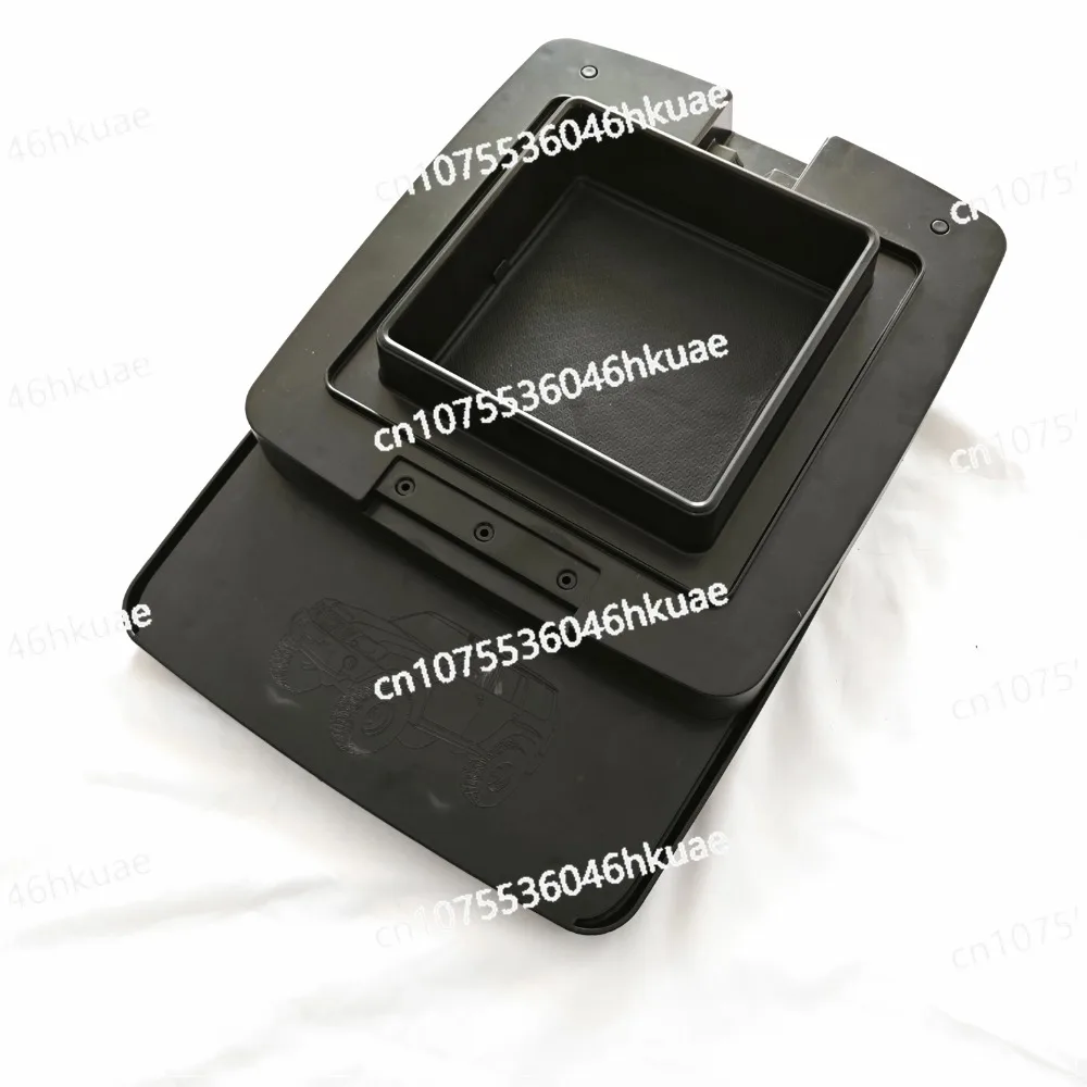 Patrol Y61 Center Armrest Raised Retrofit Storage Box 2004-2024 Special Black and Blue