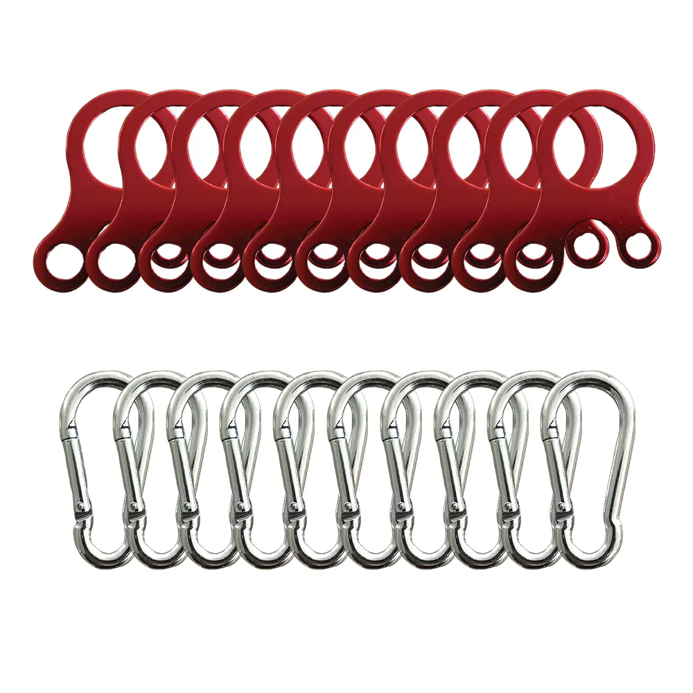 Campingzelt-Seilbefestiger, Abspannleine mit Karabinerhaken, Spanner, Windseil-Schnalle und Verbinder, Zubehör für Drachen
