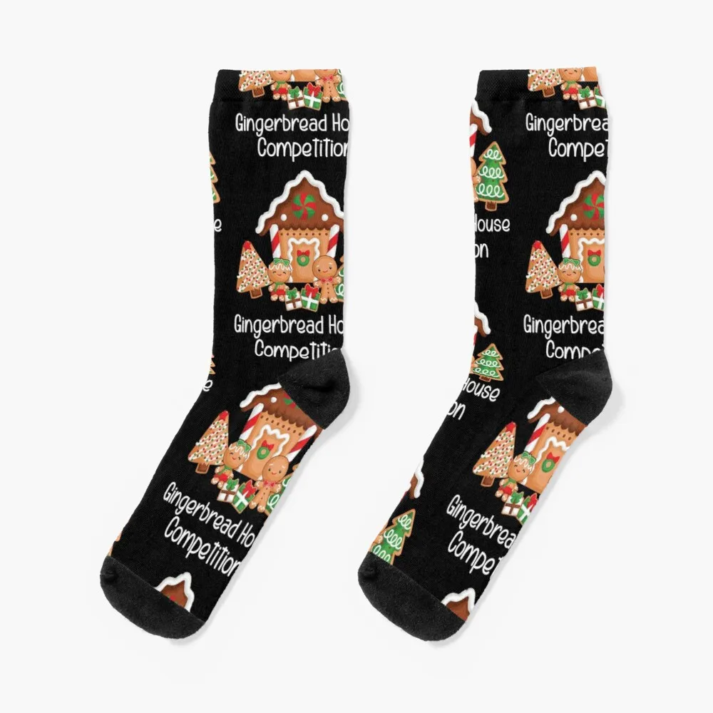 

Gingerbread House Competition for men women Christmas Xmas Socks Socks For Men