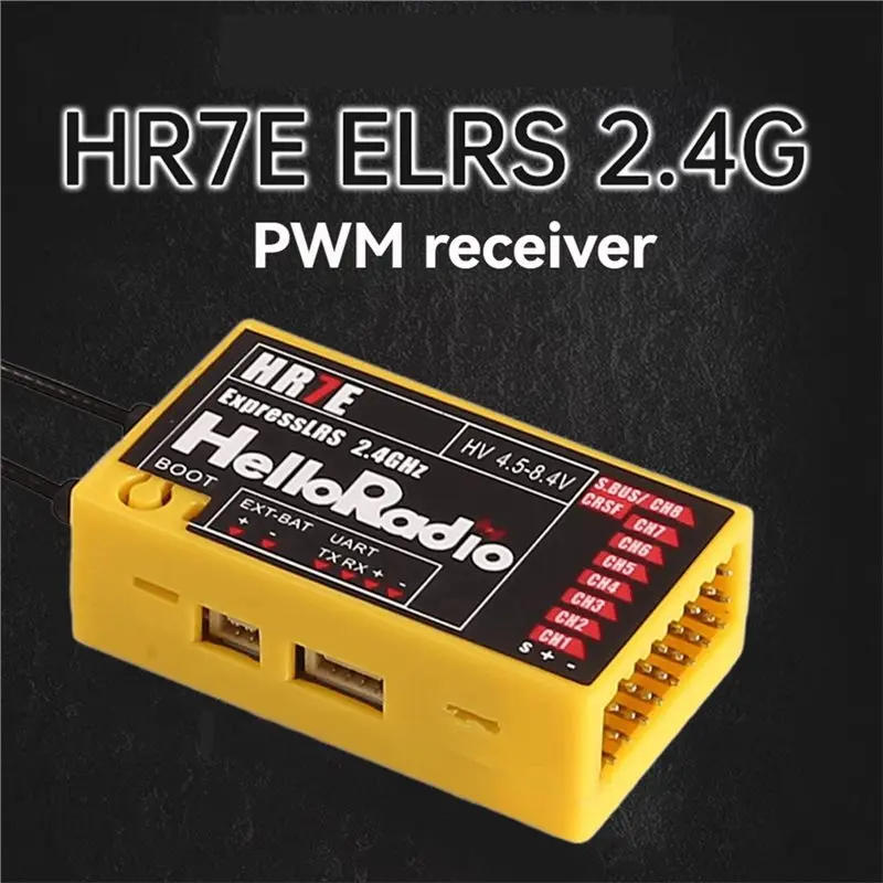 ABUM-HR7E ELRS PWM Receiver 2.4Ghz For Fixed Wing RC FPV Drones- High Sensitivity Long Range RX Expresslrs CRSF Interface B - view 2