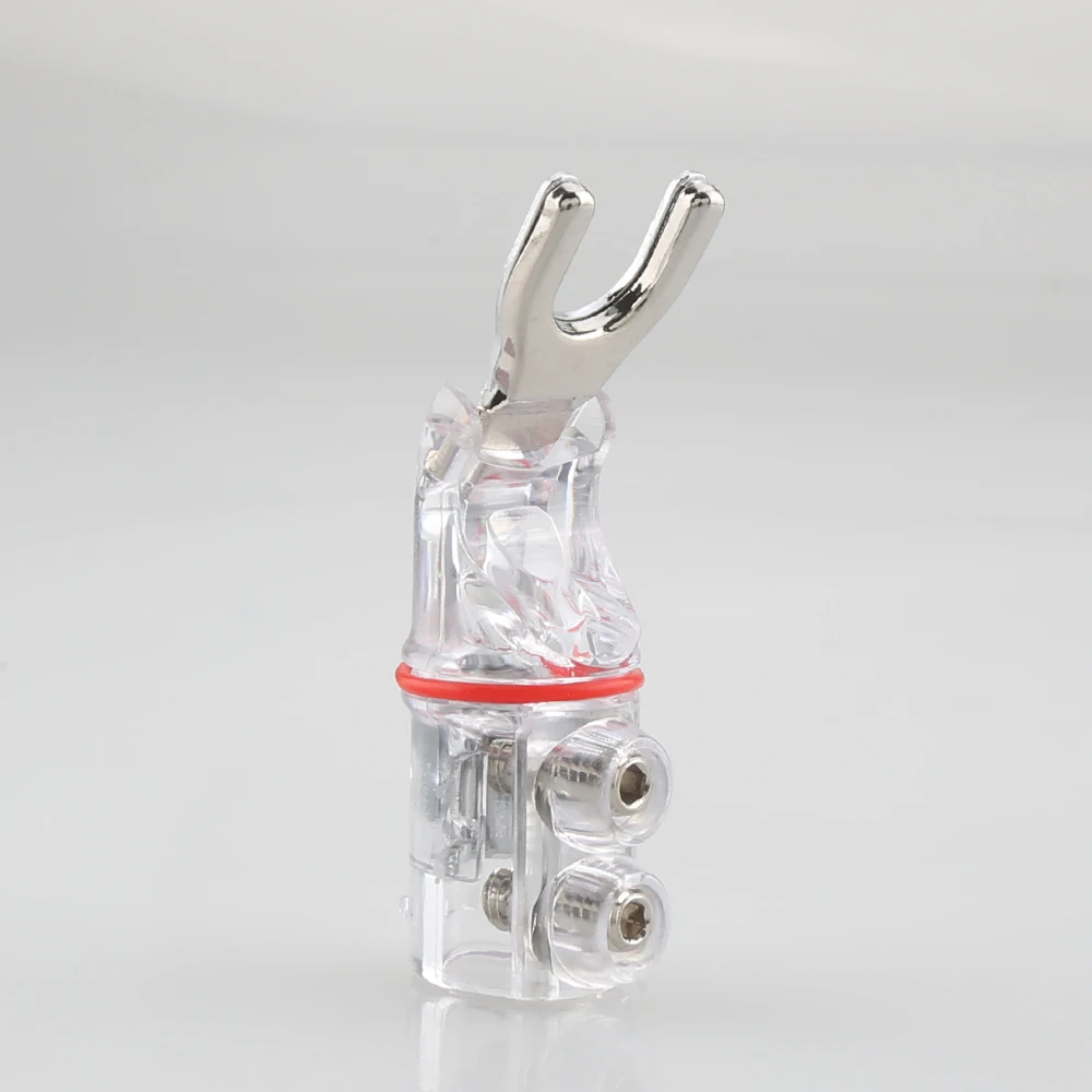 Conector de Audio Hifi Y pala, Conector de Terminal de enchufe para Cable de altavoz, estilo WBT, SY1524, 4 piezas