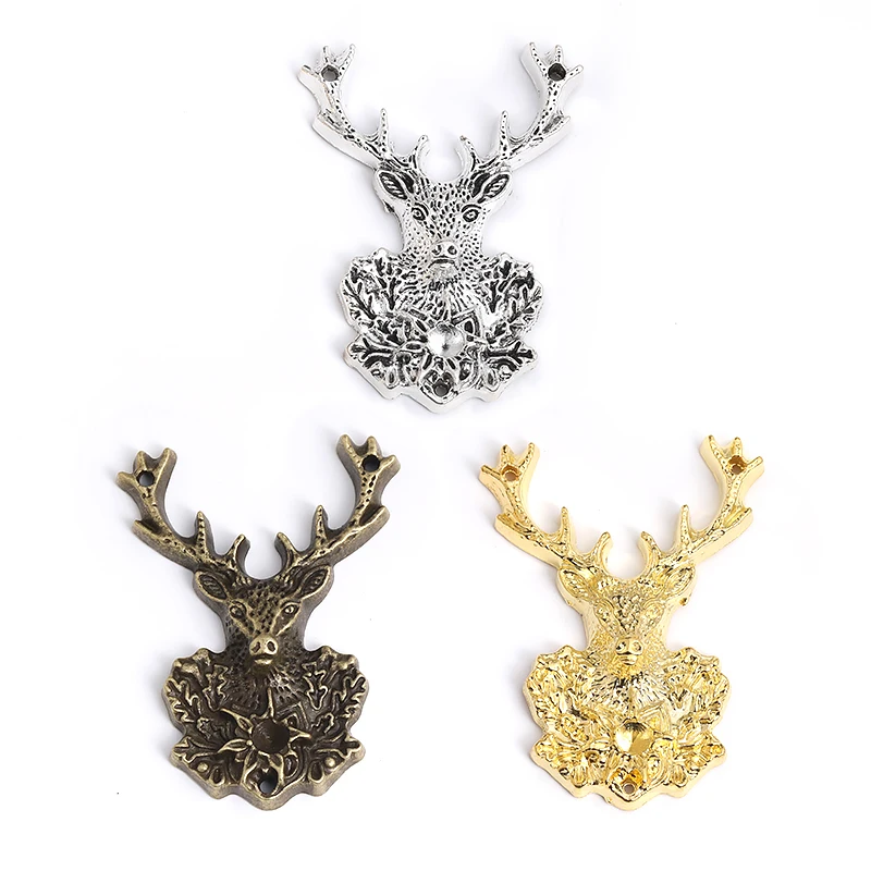 6 pcs Deer head charms fit DIY Handmade  Jewelry  earring necklace bracelet accessories souvenir Makeing