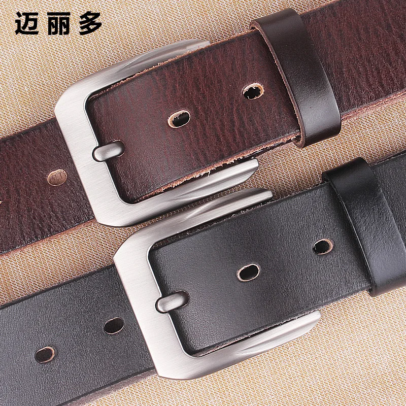 

Natural cowhide belt for men's hard metal buckle soft original cowhide mens leather belt unique texture real leather jeans belt