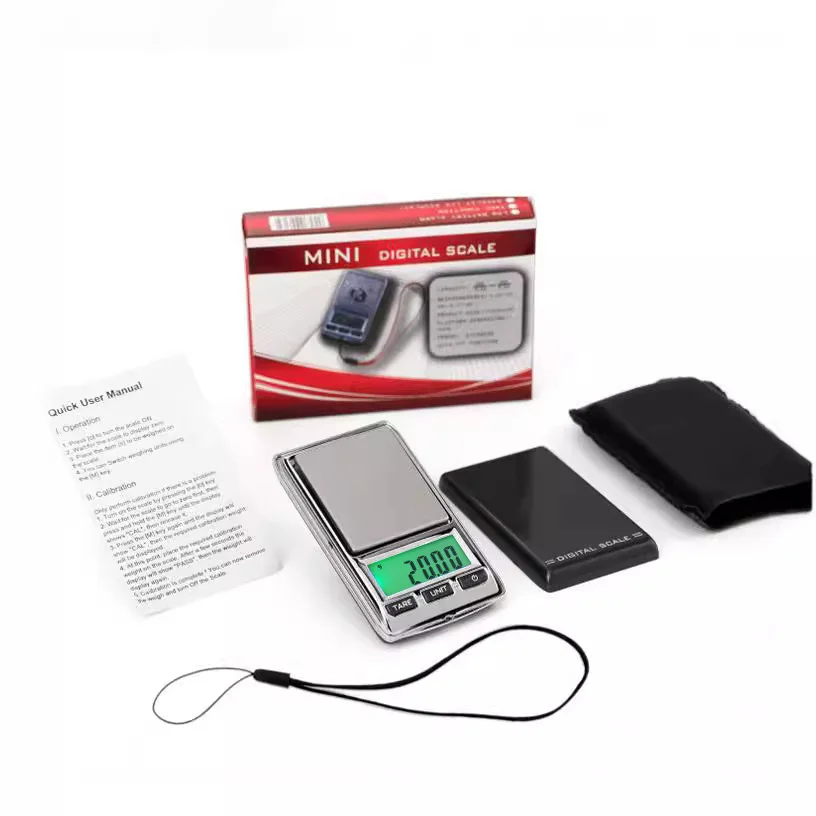 Balance Digital Portable Stainless Steel 200g 500gLight Emitting Diode Display Gold Mini Pocket Scale Electronic