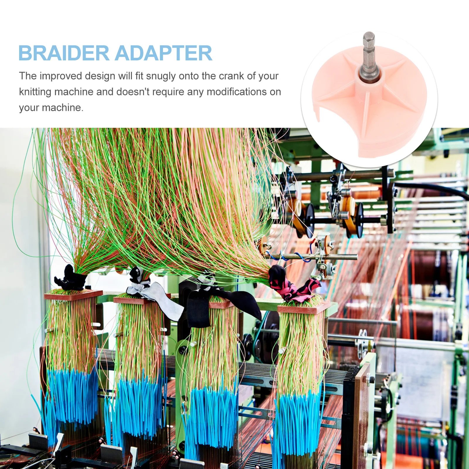 

Knitting Machine Adapter Plastic Crank Handle Adaptor For Home Knitting Machine Power Quick Knit Tool Braiding Connector