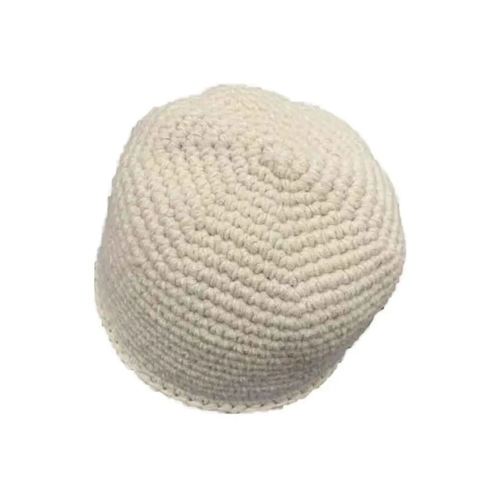 Hip-Hop Solid Color Knitted Cap Elastic Keep Warm Vintage Dome Hat Brimless Coarse yarn Melon Beanie Cap Outdoor