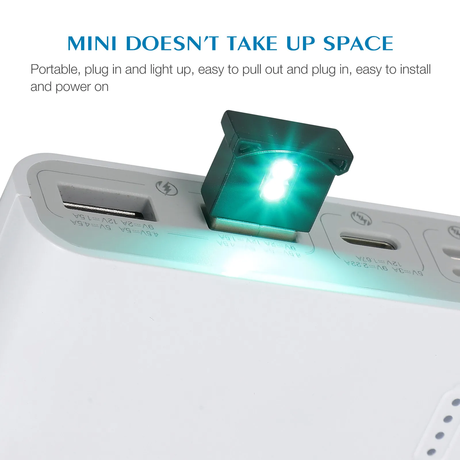

USB Powered Mini LED Lamp Car Interior Atmosphere Light Soft Matte Shade High Brightness for Day Night Driving Enhancement