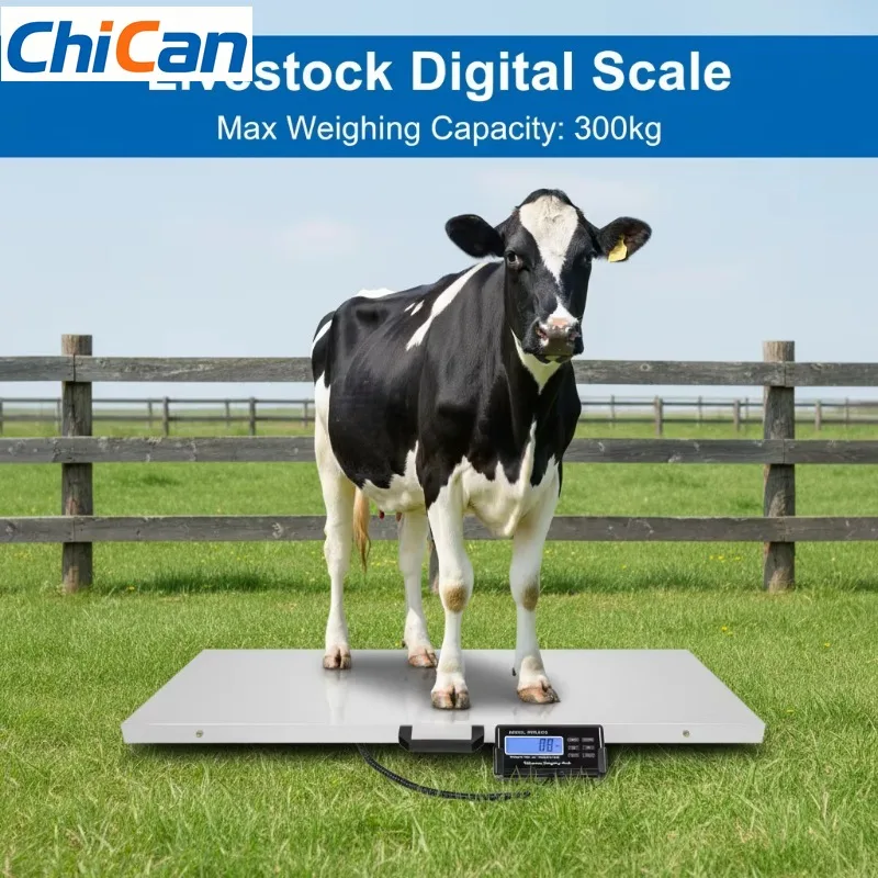 

【Hot】300kg Livestock Digital Scale Large Animal Weighing Scale Pet Weighing Tool Industrial Weight Scale for Farm Wareh