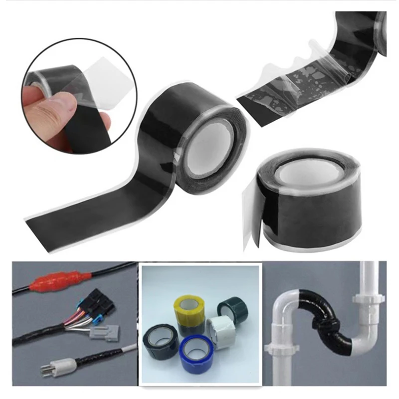 1pcs Self Fusing Wire Waterproof Tape Leakage Hose Water Bonding Pipe Seal Repair Tape Self-adhesive Strong Rubber Bonding Tape