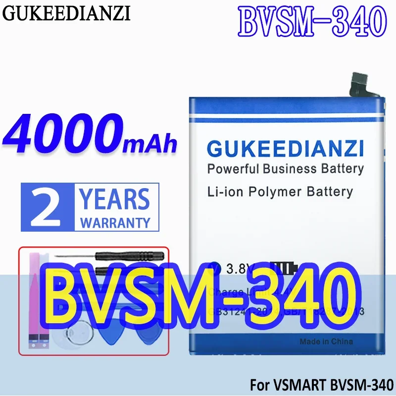 

High Capacity GUKEEDIANZI Battery BVSM-340 4000mAh For VSMART BVSM340 Mobile Phone Batteria