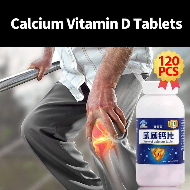 

Joint Pain Arthritis Bone Mineral Density Supplements Calcium Vitamin D Tablets Health Food 60Tablets/Bottle