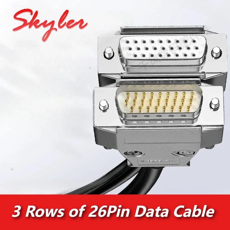 Industrial Matel DB26 Male to Female to Female Extension Cable Connector 3 Rows HDB 26 Pin Data Line D-SUB Male to Male Extender
