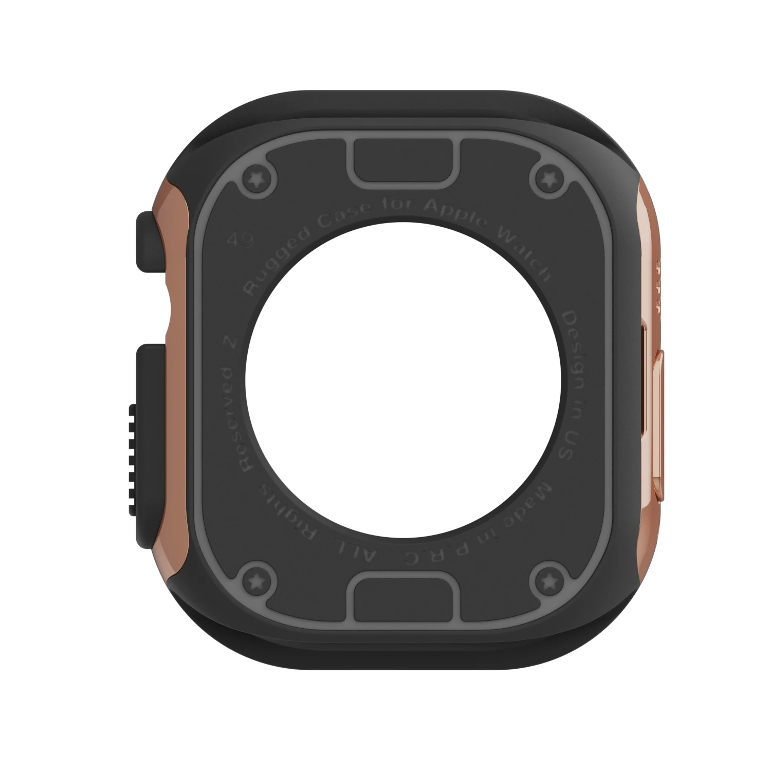 Boîtier de montre PC + TPU pour Apple Watch Ultra 49mm 2 en 1, protection antichoc, couvercle en caoutchouc 45mm 41mm pour IWatch 8 7 6 5 4 SE 44mm