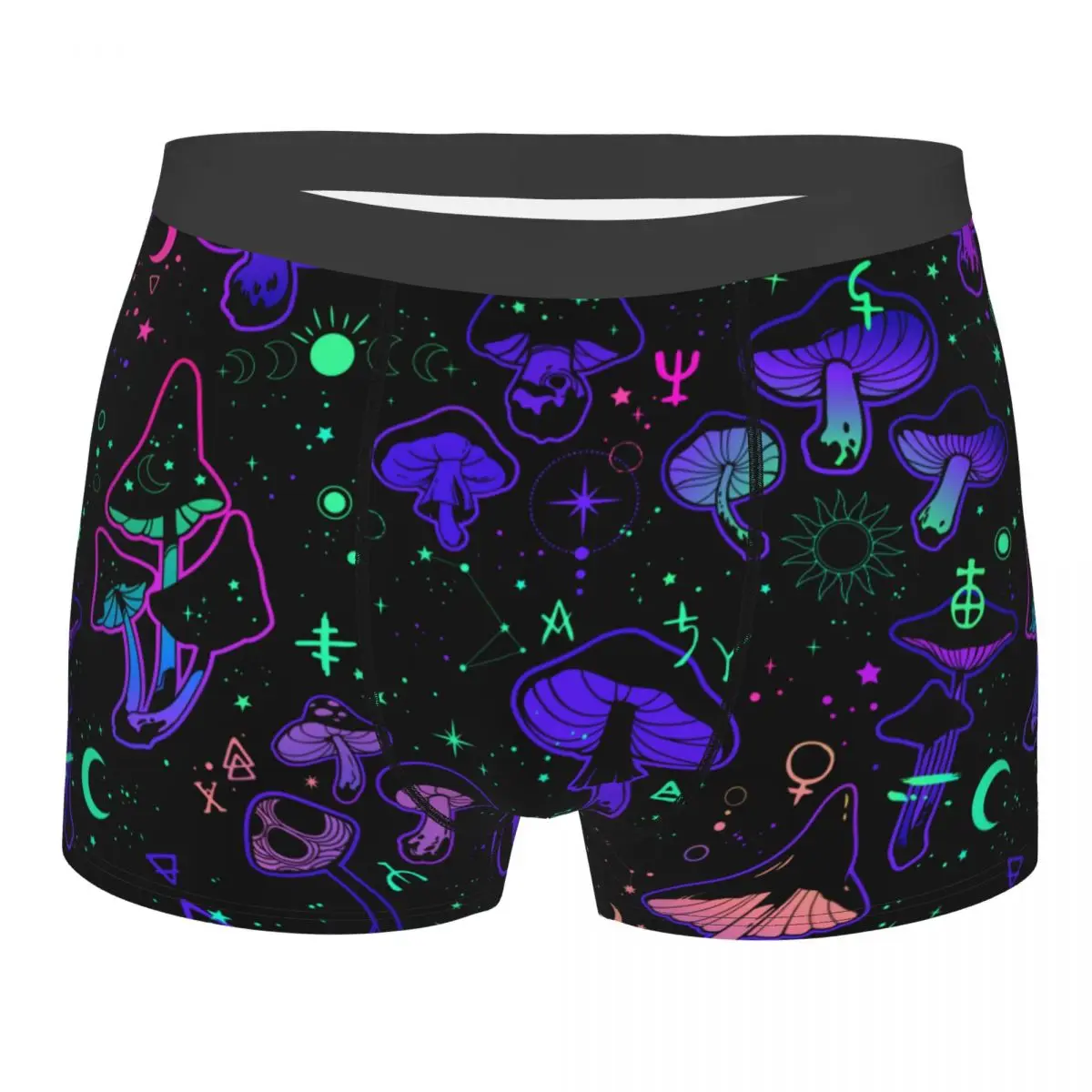 Man Magic Mushrooms Boxer Briefs Shorts Panties Soft Underwear Occult Homme Funny Underpants