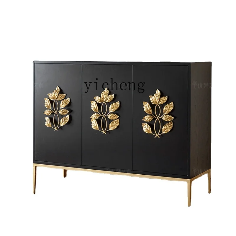 Zk Light Luxury Three-Door Cabinet Chest of Drawers Art Decorative Storage Entrance Cabinet L194