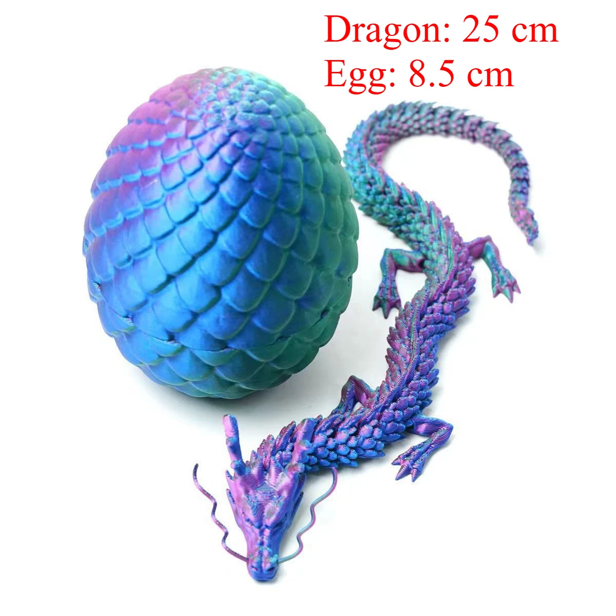 3D-Gedrucktes 30cm Drachenei mit Beweglichem Drachenmodell Wohndekor-Artikel Raumdekoration Skulpturen Figuren Schreibtisch-Ornament