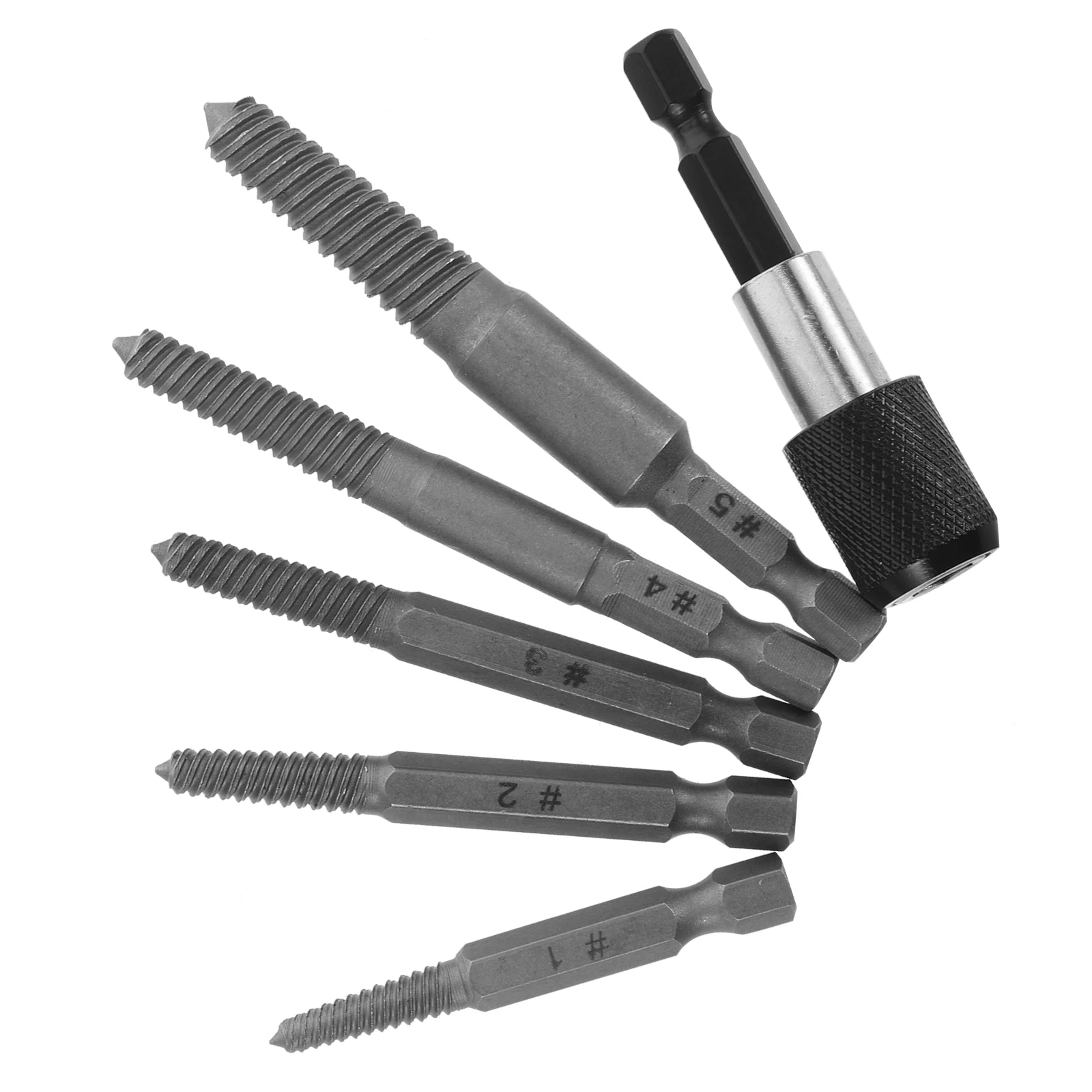 

1 set Screw Extractor Kit for Stripped Screw Removal Tool Electric Hex Shank Repair Set for Broken Bolt Extractor